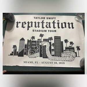 Taylor Swift Reputation Stadium Tour poster from 2018 Miami